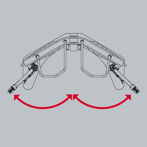 BREDE ANGLE ARM